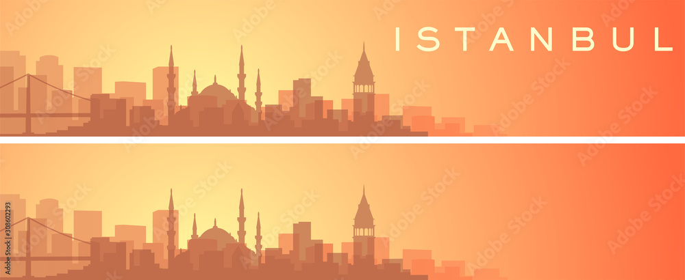 Istanbul Beautiful Skyline Scenery Banner