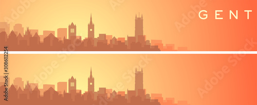 Ghent Beautiful Skyline Scenery Banner