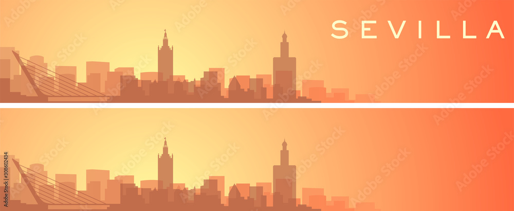 Obraz premium Seville Beautiful Skyline Scenery Banner
