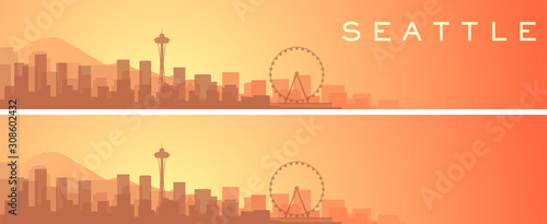 Seattle Beautiful Skyline Scenery Banner