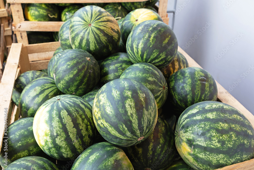 Watermelons in Crates