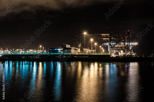 Shipping terminal at night © Tim