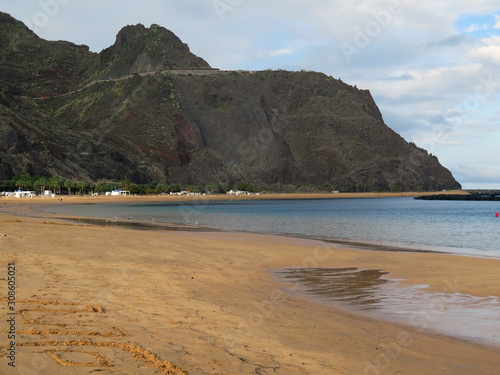 Tropical beach and mountain