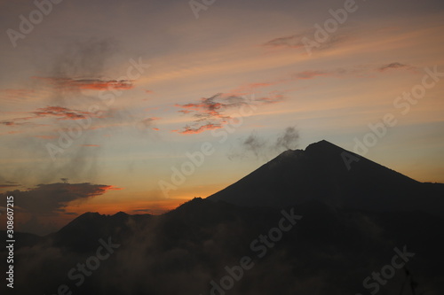 Rinjani mount and sunset 2