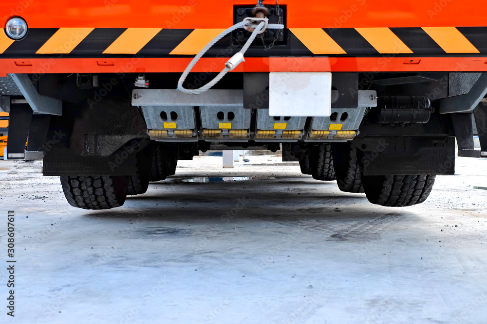 A flying car, levitation example with a heavy industrial grade truck equipment. A flying car, levitation example with a heavy industrial grade truck equipment.