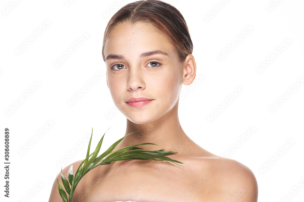 beautiful woman bare shoulders clean skin beautiful woman bare shoulders clean skin