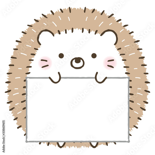 かわいいハリネズミ/動物/フレーム/枠