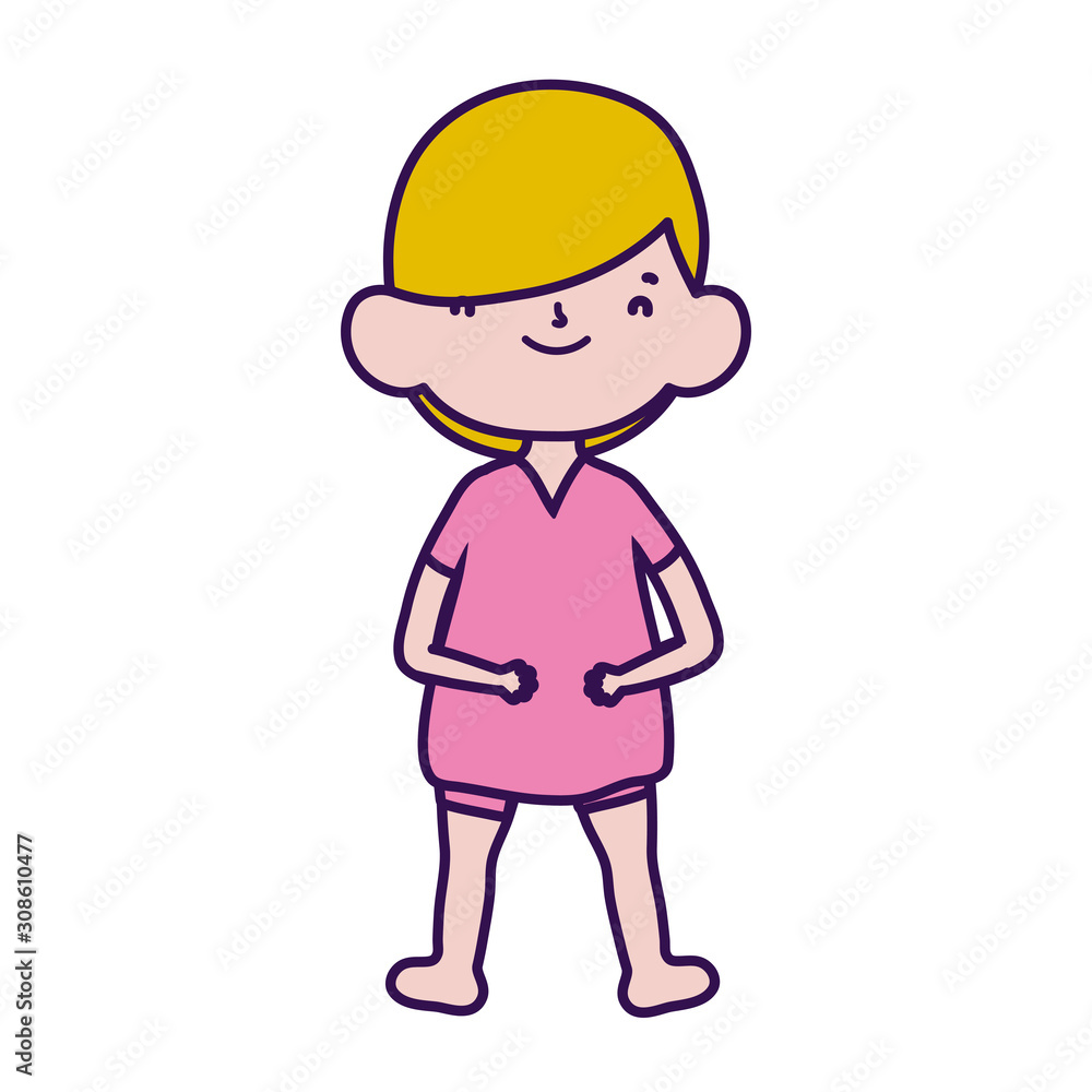 cute little boy cartoon character design