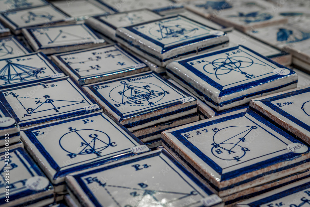 Obraz premium Blue azulejo tile from Portugal
