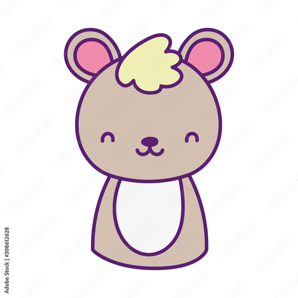 Fototapeta premium cute teddy bear toy cartoon icon
