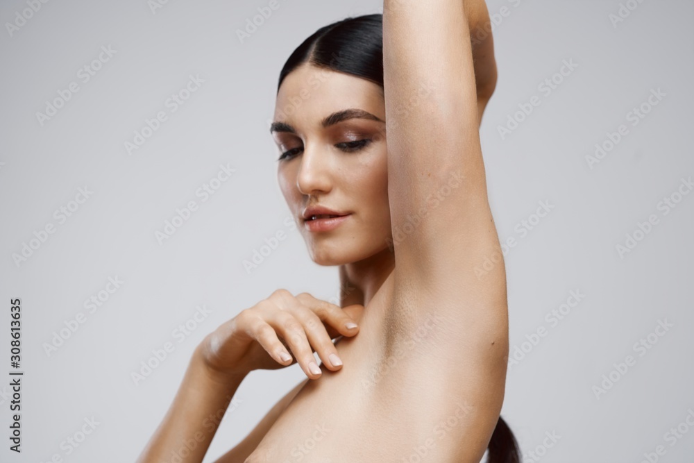 beautiful woman bare shoulders clean skin beautiful woman bare shoulders clean skin