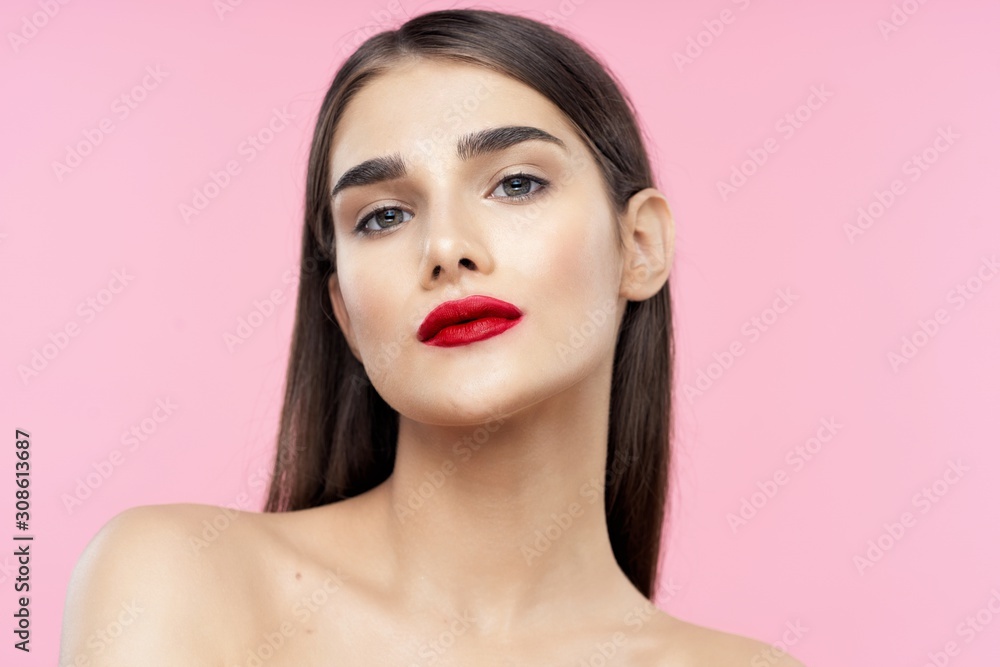 beautiful woman bare shoulders clean skin beautiful woman bare shoulders clean skin