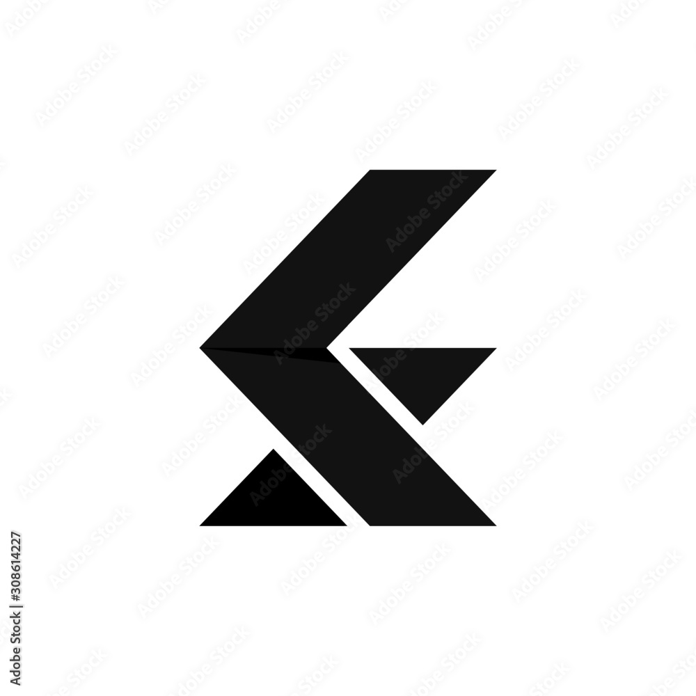 Initial letter K S logo template with arrow and movement symbol in flat design illustration Initial letter K S logo template with arrow and movement symbol in flat design illustration