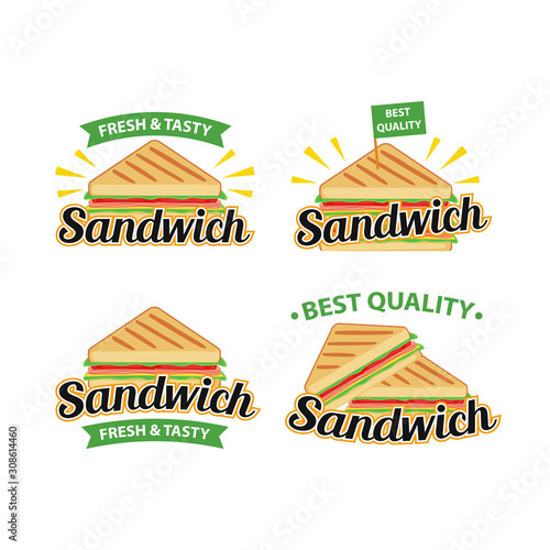 Sandwich Logo Design Vector Set