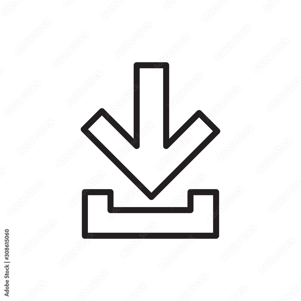 Download icon. Design template vector Download icon. Design template vector