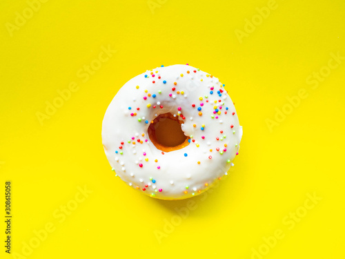 Donuts various flavor have color Orange White Purple Pink,High energy foods and healthy rates,Sweet flavored candy,Mapping background