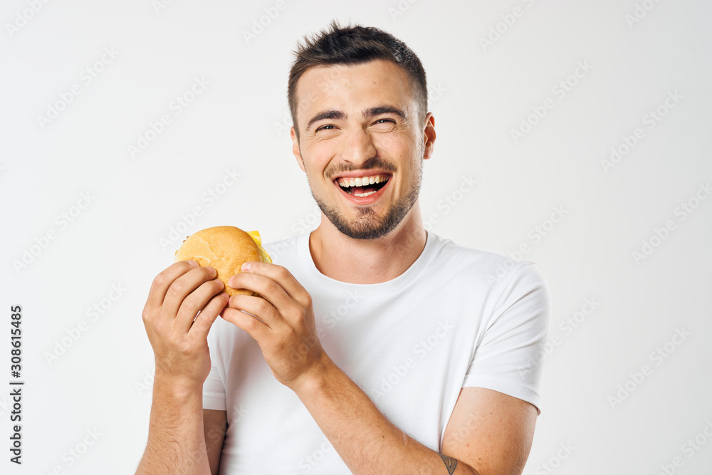 young man with apple