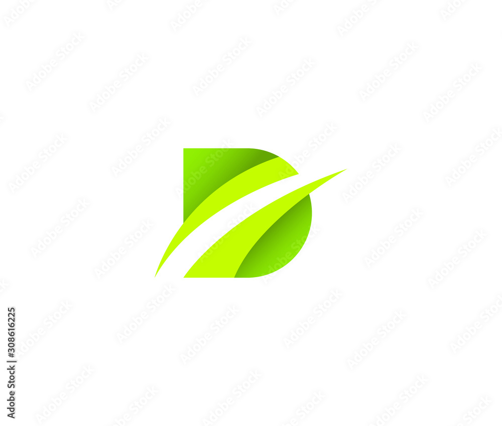 Letter D 3D vector logo design. Creative minimalism  Logo Icon Minimal emblem design template