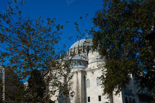 Suleymaniye Mosque (Suleymaniye Camii). an Ottoman imperial mosque located on the Third Hill of Istanbul, Turkey photo