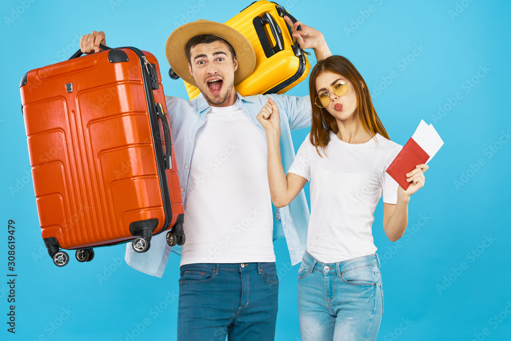young couple on trip young couple on trip