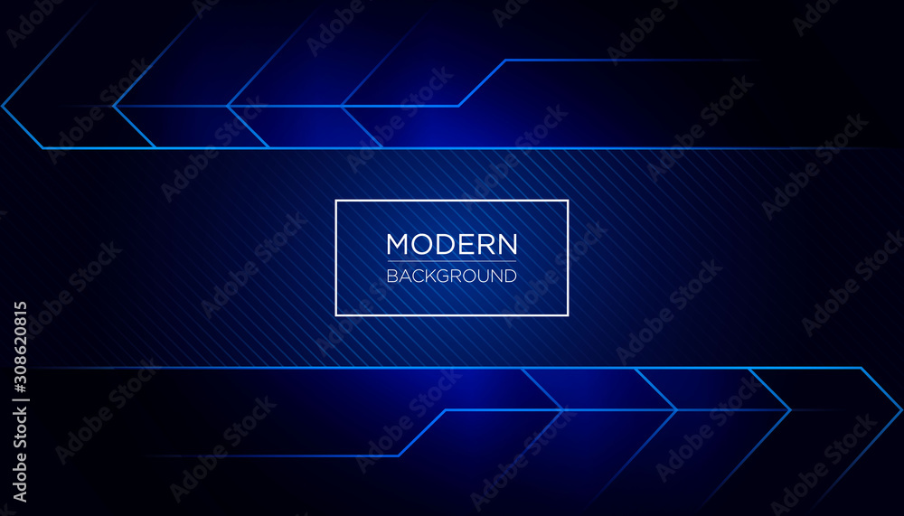 Modern Dark Blue Background With Abstract Shape