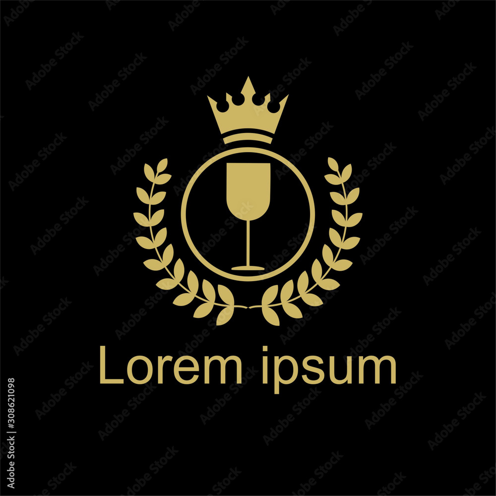 Wine logo concept. Wine store or restaurant logo