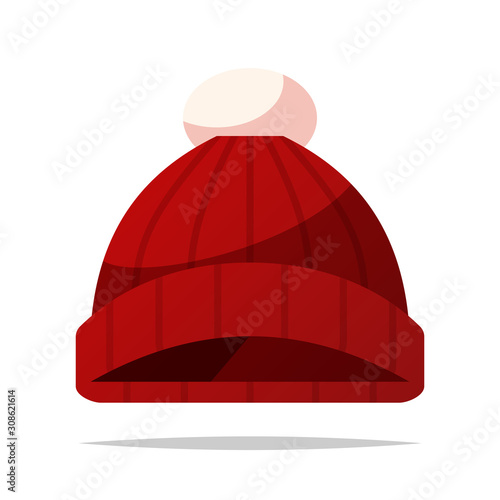 Knitted hat vector isolated illustration