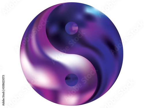 Chromatic background in the form of yin yang.