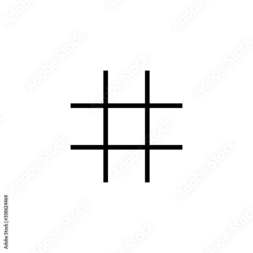 Simple hashtag line icon.