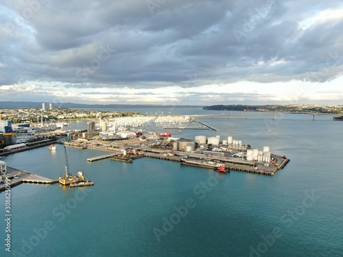 Viaduct Harbour, Auckland / New Zealand - December 9, 2019: The beautiful scene surrounding the Viaduct harbour, marina bay, Wynyard, St Marys Bay and Westhaven, all of New Zealand’s North Island