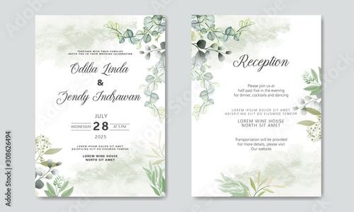 beautiful and elegant floral wedding invitation