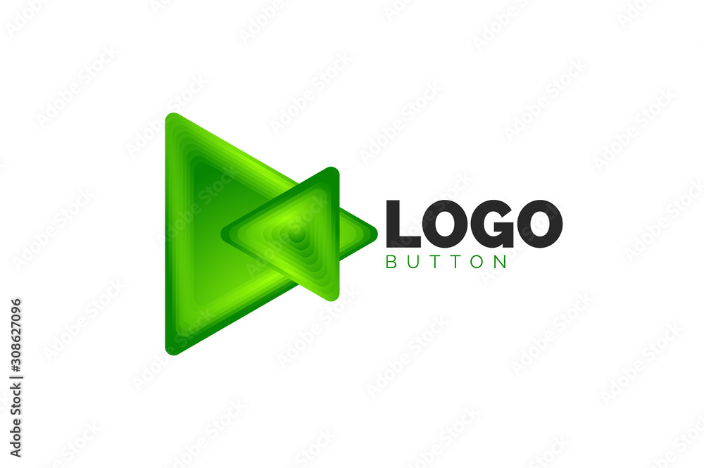 Triangle icon geometric logo template. Minimal geometrical design, 3d geometric bold symbol in relief style with color blend steps effect. Vector Illustration For Button, Banner, Background Triangle icon geometric logo template. Minimal geometrical design, 3d geometric bold symbol in relief style with color blend steps effect. Vector Illustration For Button, Banner, Background