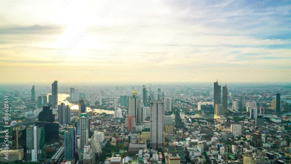 timelapse Bangkok cityscape in Thailand skyline timelapse Bangkok cityscape in Thailand skyline