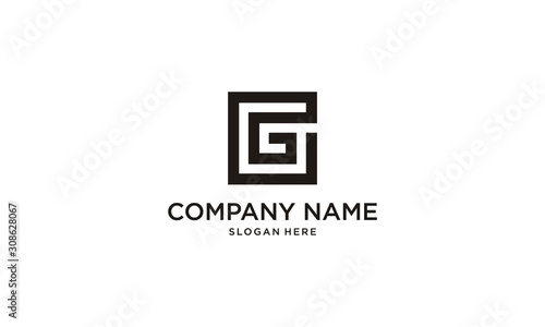 Letter C and G logo icon design template elements