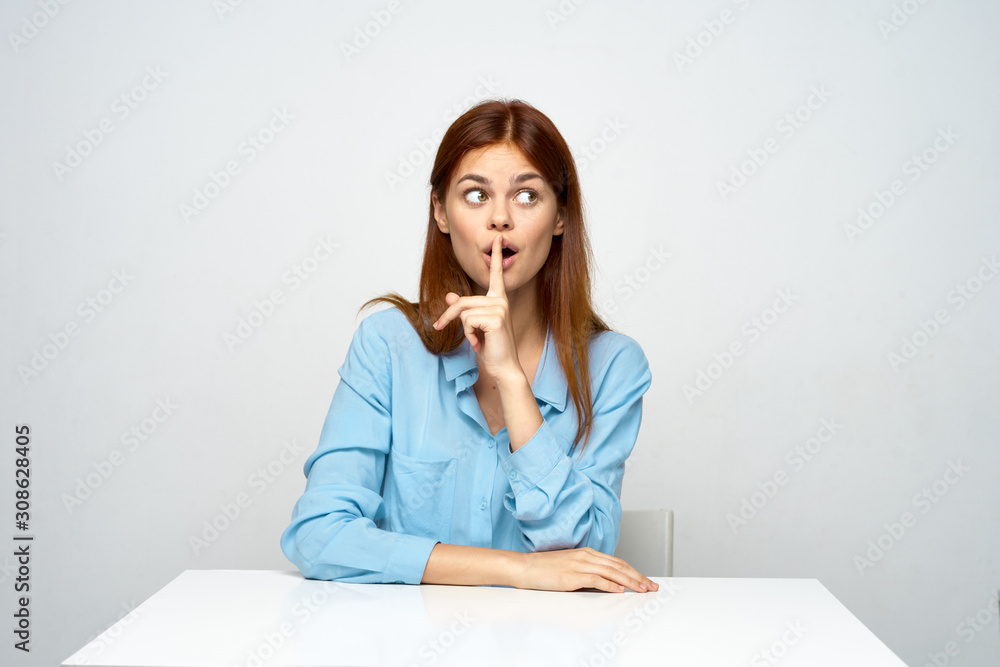 portrait of a young woman in office portrait of a young woman in office