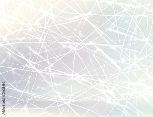 Plexus subtle 3d background. Connect lines abstract pattern. Digital texture. White grey gradient.