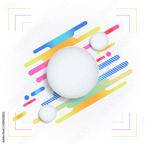 Vector White abstract background with design concept multicolor Geometric spots