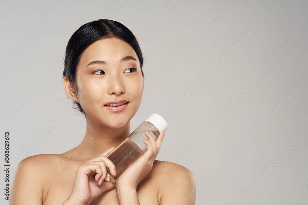 beautiful woman bare shoulders clean skin beautiful woman bare shoulders clean skin