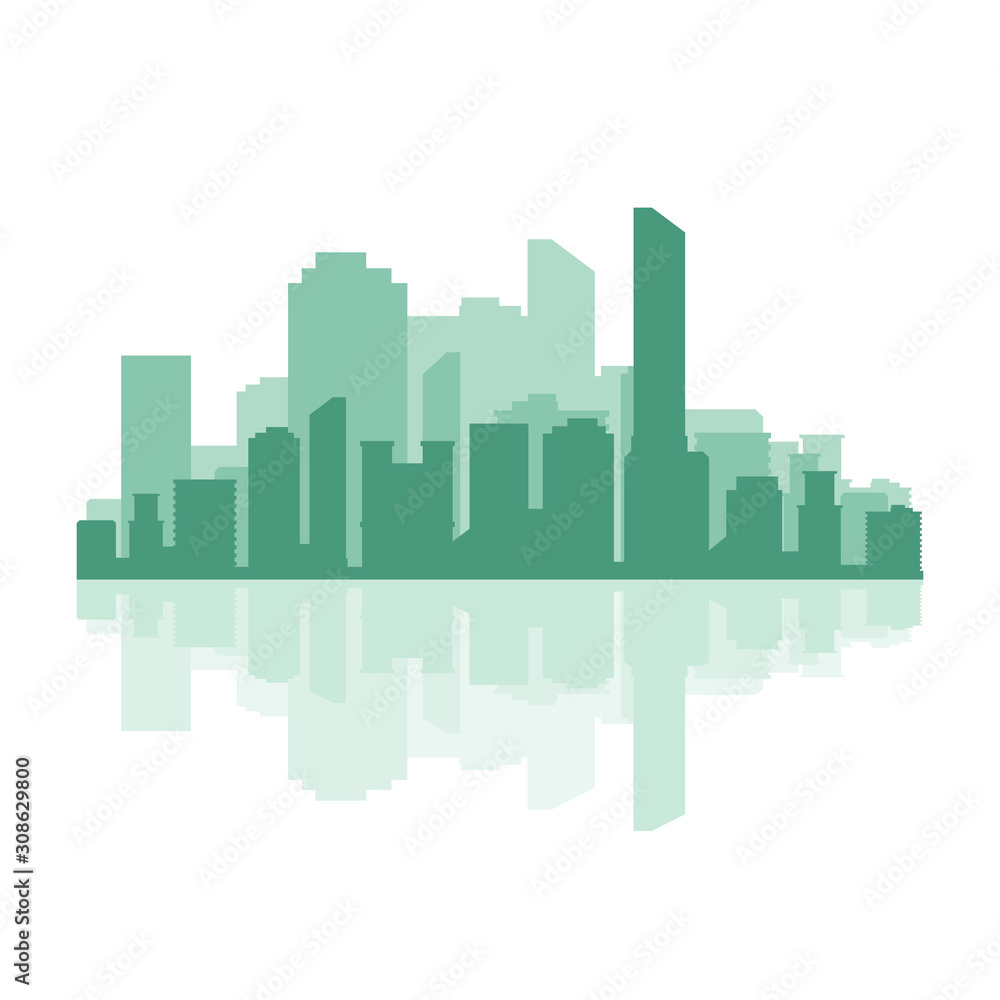 City silhouette vector design illustration isolated on white background