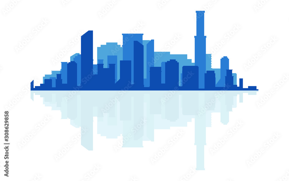 City silhouette vector design illustration isolated on white background