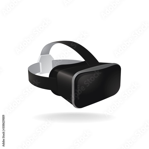 Virtual reality (or VR) glasses vector icon
