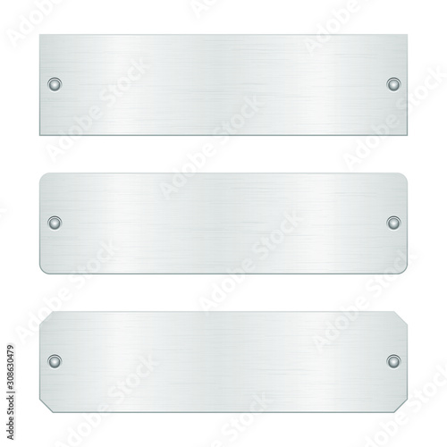Metallic door plate vector design illustration isolated on white background
