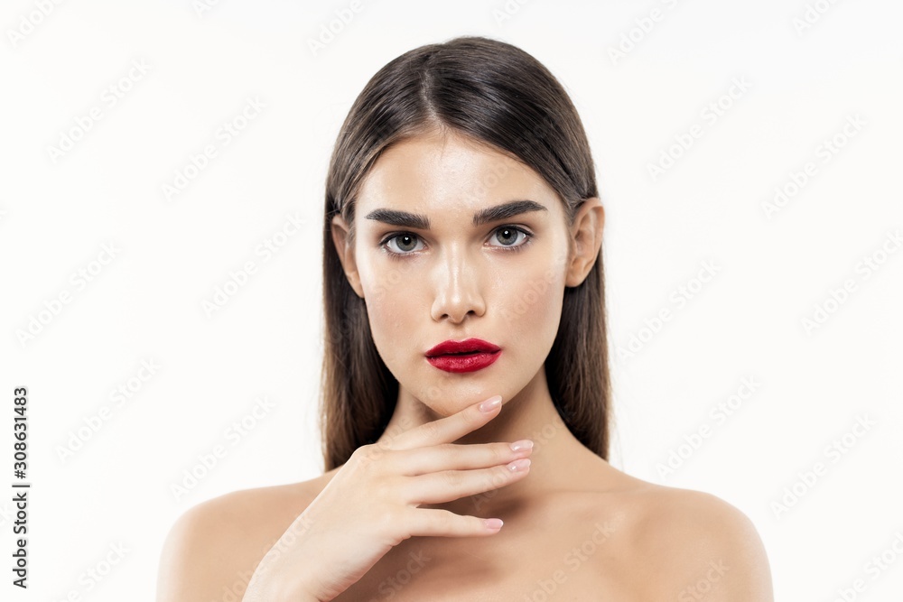 beautiful woman bare shoulders clean skin beautiful woman bare shoulders clean skin