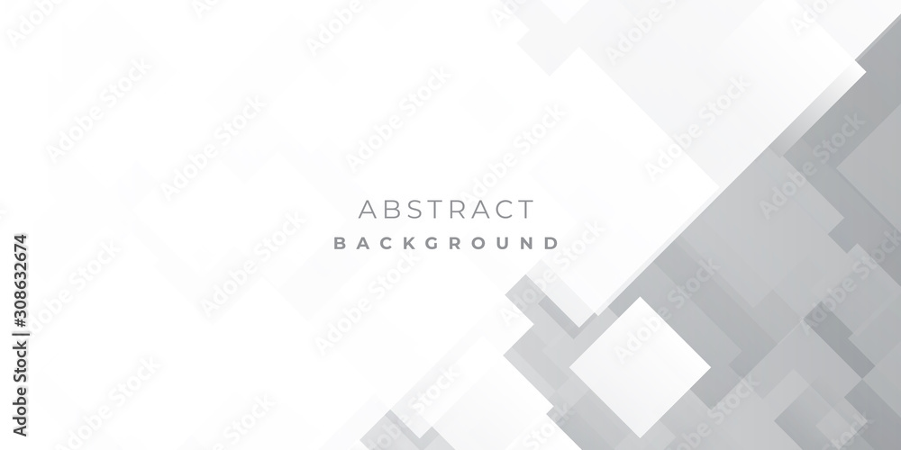 Obraz premium White Grey Silver Box Rectangle Abstract Background Vector Presentation Design
