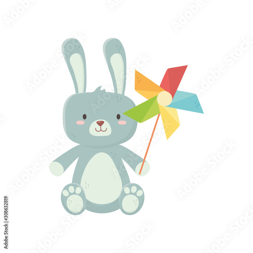 kids toy, cute rabbit and pinwheel toys