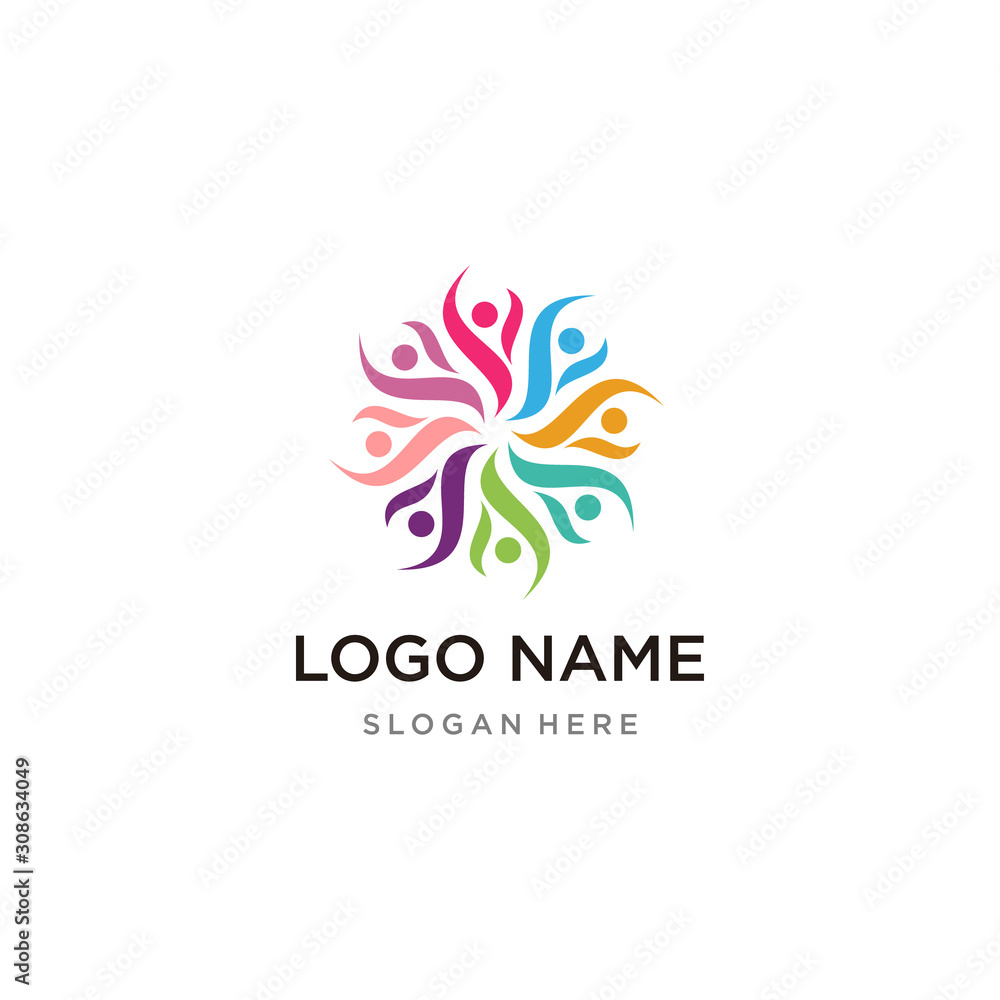 Adoption and community care Logo template vector icon Adoption and community care Logo template vector icon