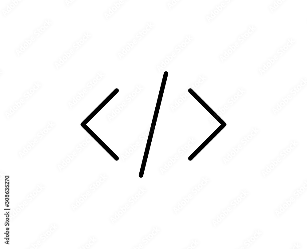 Code line icon Code line icon