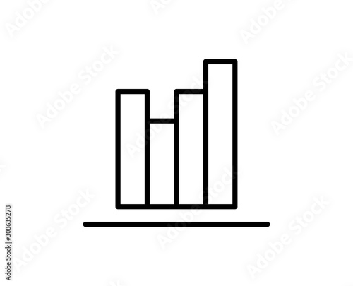 Graph chart line icon