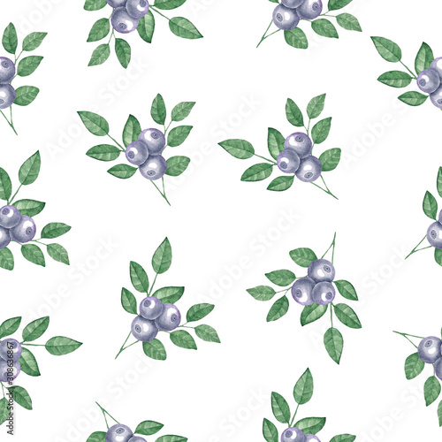 Fototapeta Naklejka Na Ścianę i Meble -  Blueberry pattern