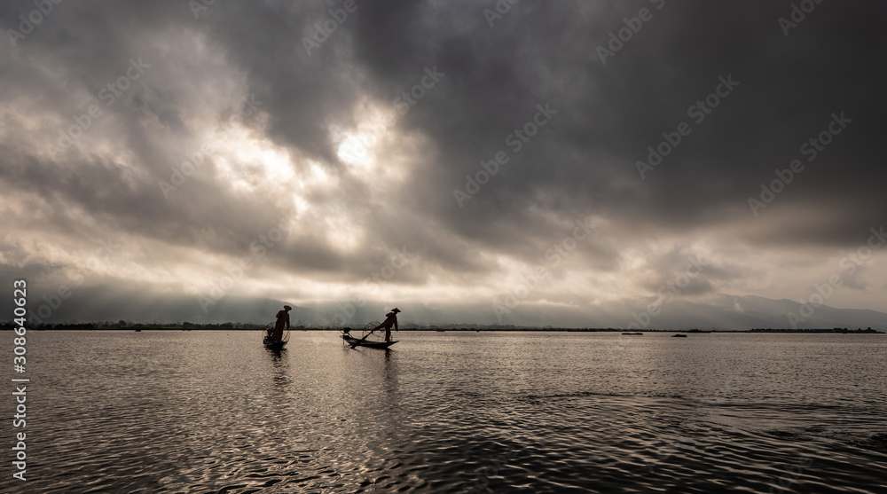 fishermen on Inle Lake